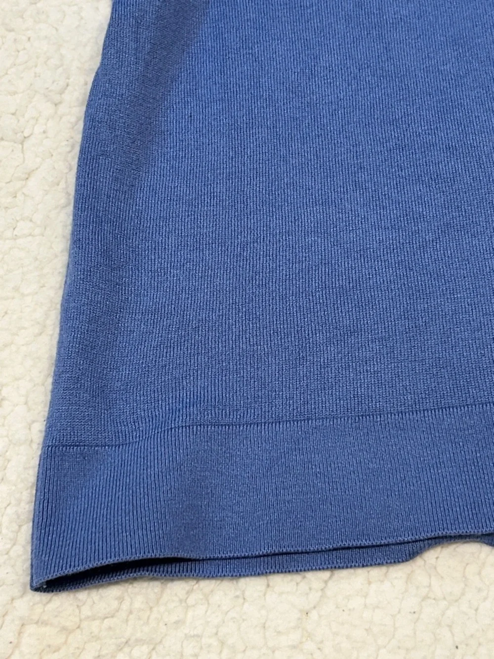 Pendelton V-Neck Silk Cashmere Cotton Long Sleeve Knit Sweater XL Blue